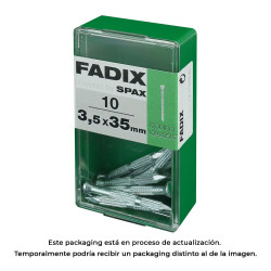 Caixa s 10 unid. prego cp estriado aço 3,5x35mm fadix