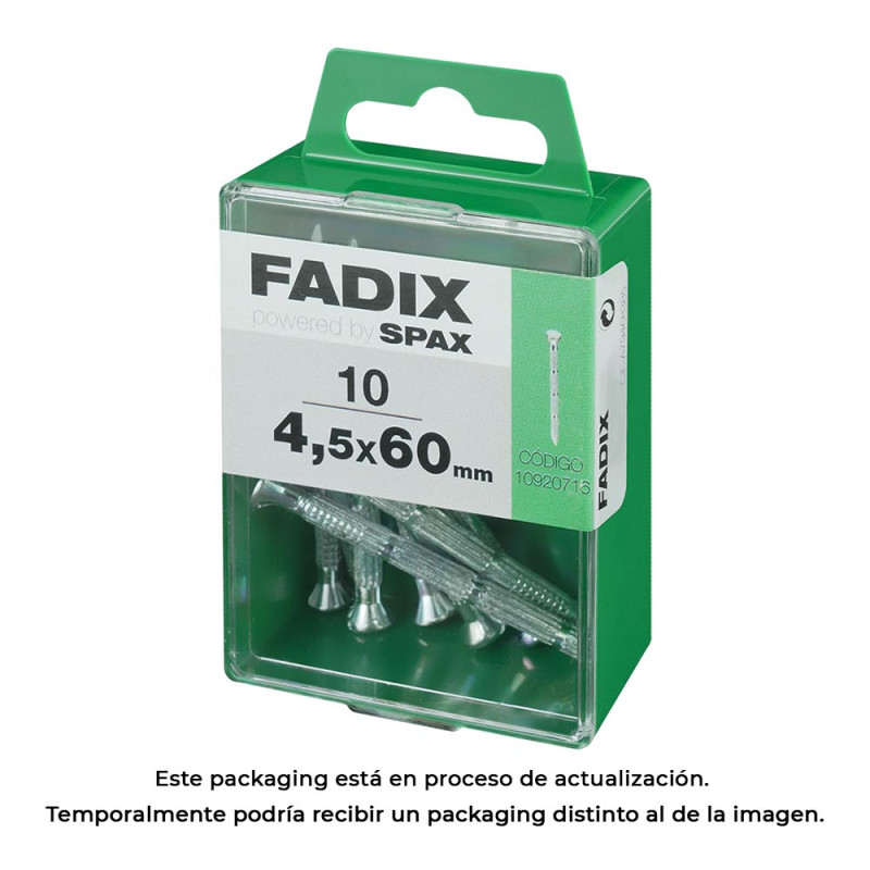 Caixa m 10 unid. prego cp estriado aço 4,5x60mm fadix