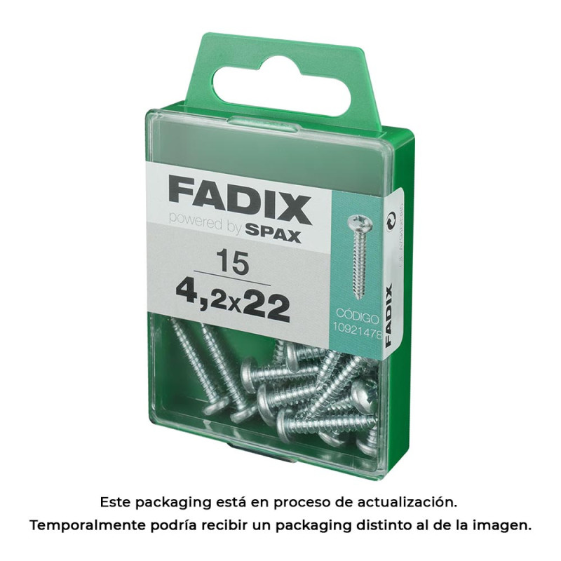 Caixa m 15 unid. parafuso rosca chapa cr zinco 4,2x22mm fadix