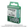 Caixa m 15 unid. parafuso rosca chapa cr zinco 4,2x22mm fadix