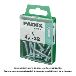 Caixa m 10 unid. parafuso rosca chapa cr zinco 4,8x32mm fadix
