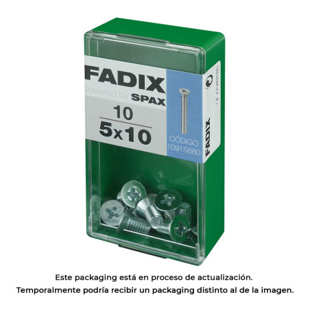 Caixa s 10 unid. parafuso metrico cp m 5x10mm fadix