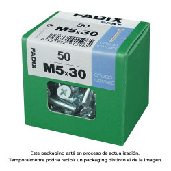 Caixa l 50 unid. parafuso metrico cp m 5x30mm fadix