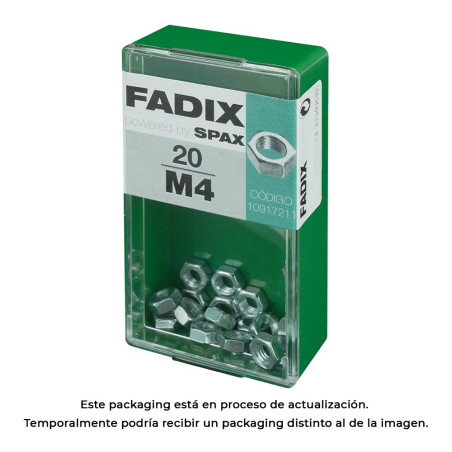 Caixa s 20 unid. porca zinco m 4 fadix