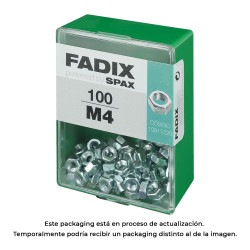 Caixa m 100 unid. porca zinco m 4 fadix