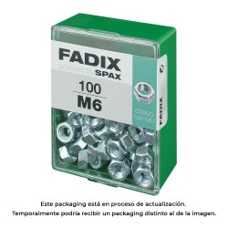 Caixa m 100 unid. porca zinco m 6 fadix