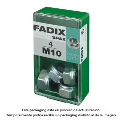 Caixa s 4 unid. porca auto-bloqueio zinco m 10 fadix