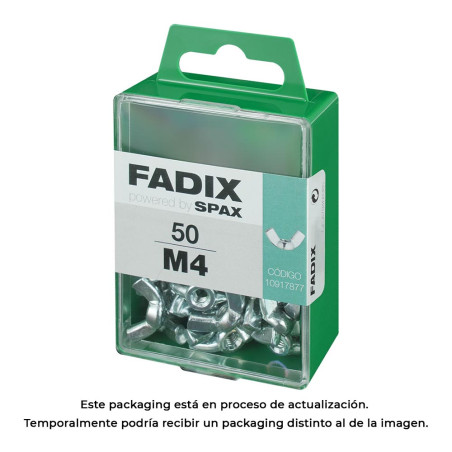 Caixa m 50 unid. porca auto-bloqueio zinco m 4 fadix