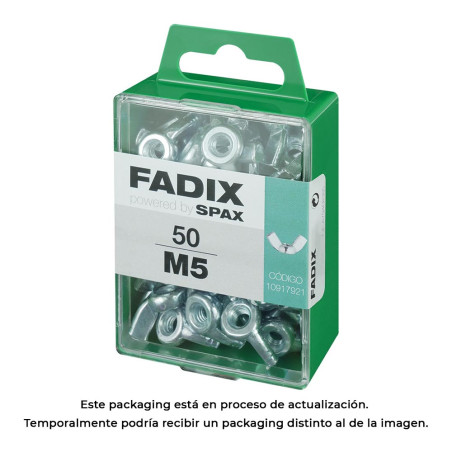 Caixa m 50 unid. porca auto-bloqueio zinco m 5 fadix