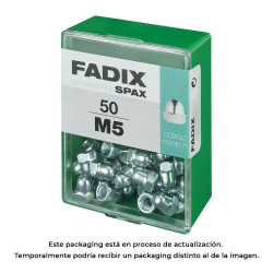 Caixa m 50 unid. porca cega zinco m 5 fadix