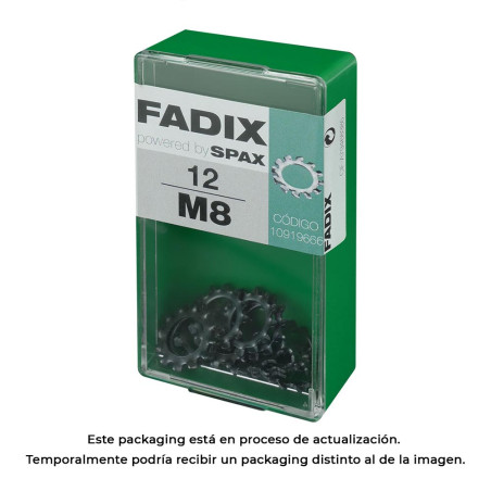 Caixa s 12 unid. anilha dentada m 8 fadix