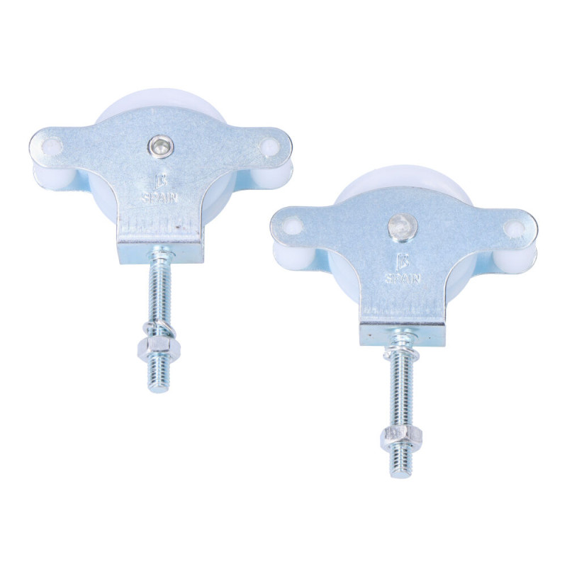 Pack 2 uds. poleia nylon 40 mm parafuso