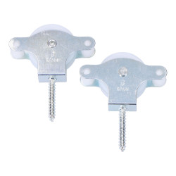 Pack 2 unid. poleia nylon 40 mm parafuso madeira