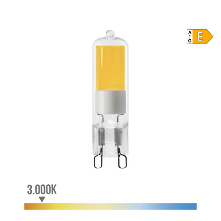 Lâmpada g9 led 5w 550lm 3000k luz quente vidro edm
