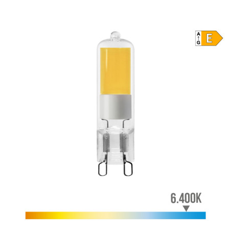Lâmpada g9 led 5w 575lm 6400k luz fria vidro edm
