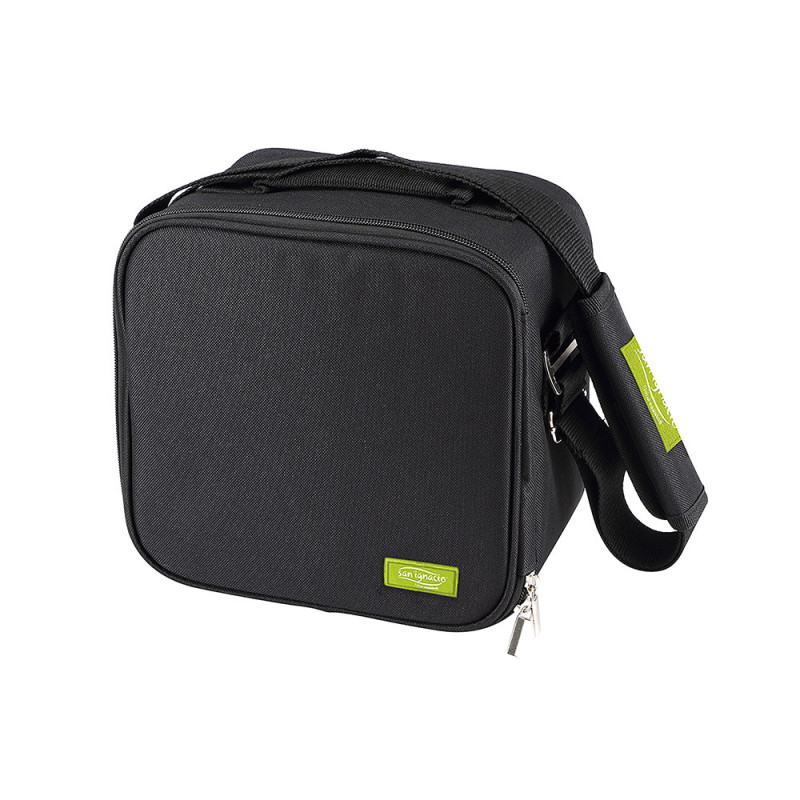 Porta-alimentos 23x22x13,5cm poliéster preto walking business sg4505bk san ignacio