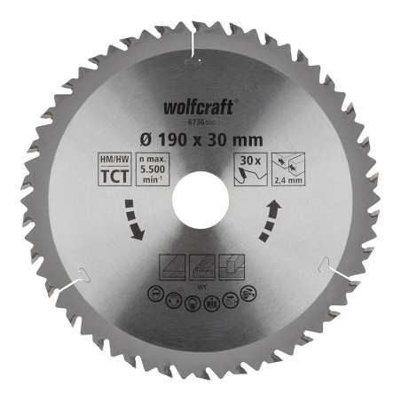 Disco de serra circular manual ct, ø190 mm x 30 dentes