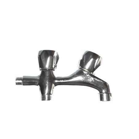 Torneira máquina lavar roupa dupla v/ metal cr 1/2" (embalado)