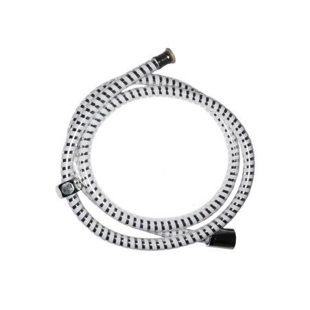 Tubo flexível para chuveiro branco/cromado 2m