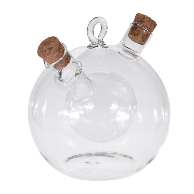 Galheteiro (azeite e vinagre) de vidro 2 em 1 350ml