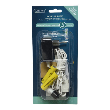 Eliminador de pilhas, 3 pares de 3v. lumineo