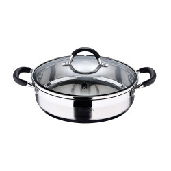 Tacho ø28x7,5cm 3,8l inox com tampa foodies bgmp-1503-bk masterpro