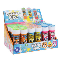 Bolhas de sabão 60 ml várias cores, 24 unidades