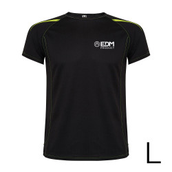 T-shirt desporto preta tamanho-l roly