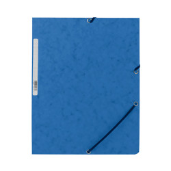 Capa com elásticos kf02167 cartão azul com divisórias din a4 q-connect