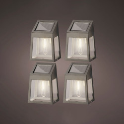 Kit de 4 apliques de parede solar led 898174