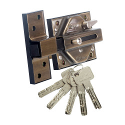 Trinco de alta segurança 7930r acabamento bronze inglês 97930rbi lince