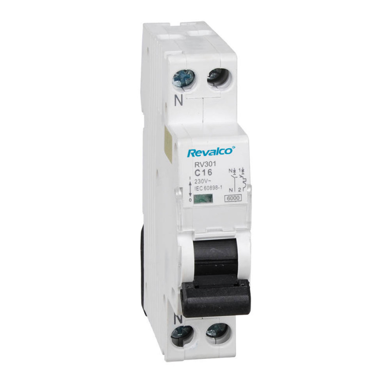 Disjuntor magnetotérmico revalco 1 polo+neutro 25a (estreito)