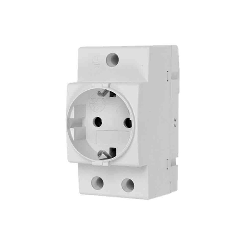 Tomada tipo schuko t/tl 16a modular para quadro elétrico
