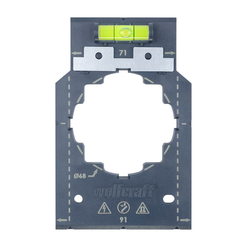 Gabarito para marcar e alinhar, para medidas de 71 e 91mm 5975000 wolfcraft