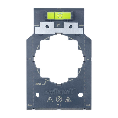 Gabarito para marcar e alinhar, para medidas de 71 e 91mm 5975000 wolfcraft