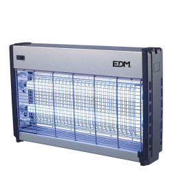 Mata insetos elétrico profissional 2x20w 150m 64x10x36cm cor cromado/preto edm