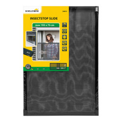 Rede mosquiteira fixa extensível alumínio antracita 75x100-193cm shellenberg