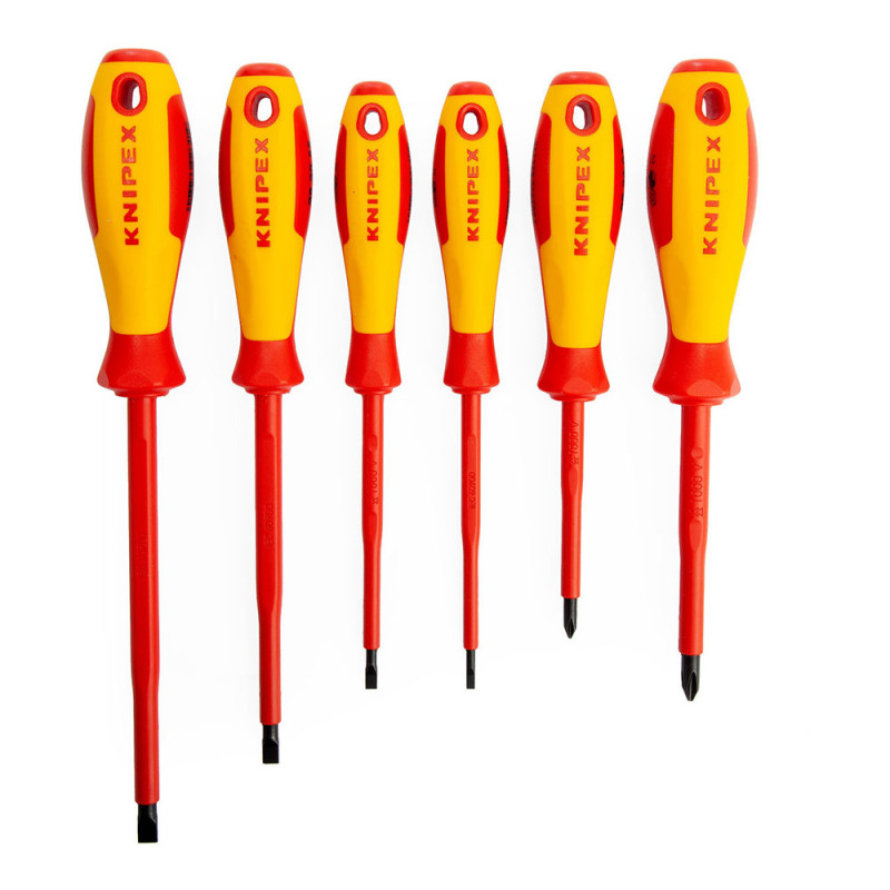 Jogo de chaves de fendas 6 peças knipex 00 20 12v01