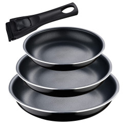 Kit 3 frigideiras (ø18+ø20+ø24cm) click & cook