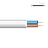 Cabo tubular h05vv-f 2 x 0,75 mm, branco euro/m