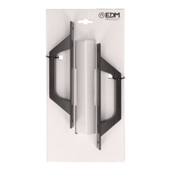 Puxador placa reta 6804 aluminio preto