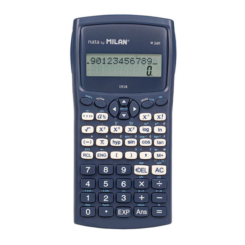 Blíster calculadora científica m240 serie 1918 azul milan
