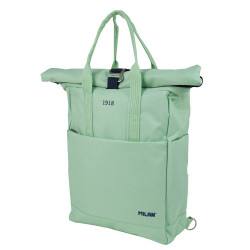 Mochila urbana com fecho superior enrolável 10 l serie 1918, verde milan