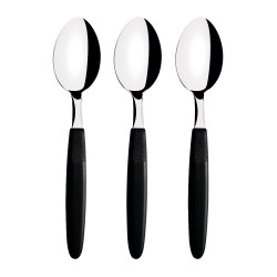 Jogo de colheres 3 peças ipanema preto 19cm tramontina