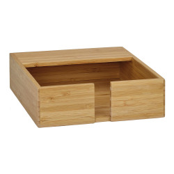 Suporte guardanapos bambu 17,5x17,5x5,5cm ms69235 andrea house