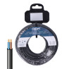 Rolo de cabo plano 2 x 1,50 mm preto, 25 m