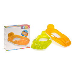 Colchão insuflável com apoio de cabeça, 163 x 104 cm, cores sortidas