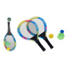 Kit de 2 raquetes com bola de ténis e badminton