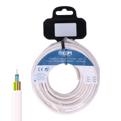 Rolo de cabo tubular h05vv-f 3 g 1,00 mm branco, 20 m