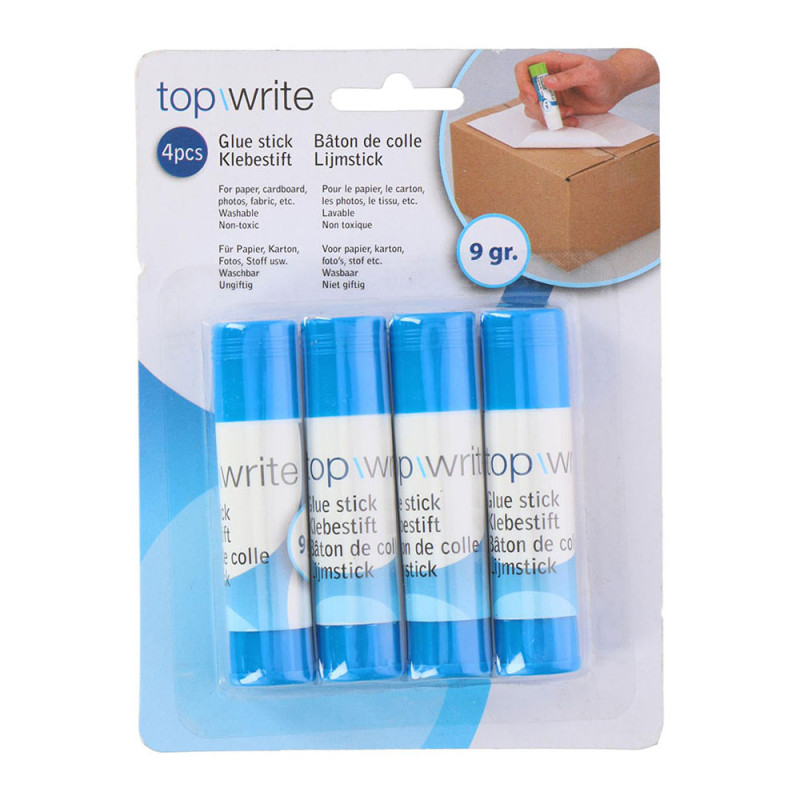 Pack 4 tubos de cola 9g topwrite